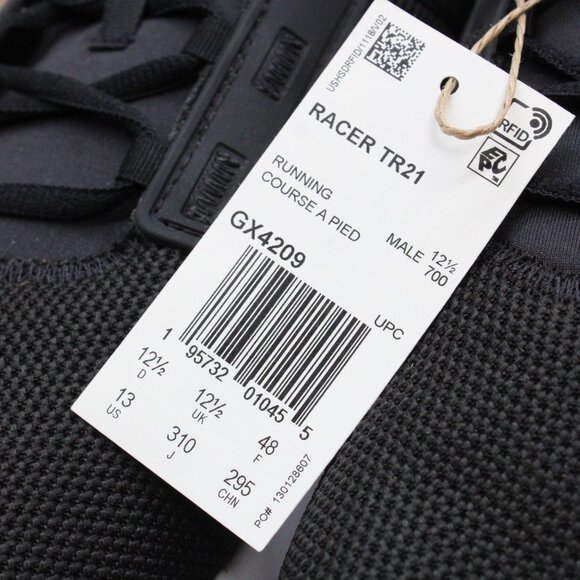 Adidas Racer TR21 Sneakers Shoes Mens Size 13 Black Low Top Lace Up GX4209 NWT - Picture 6 of 9